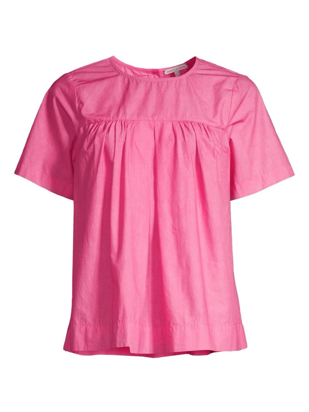 Frances Valentine Jill Cotton Poplin Top in Pink